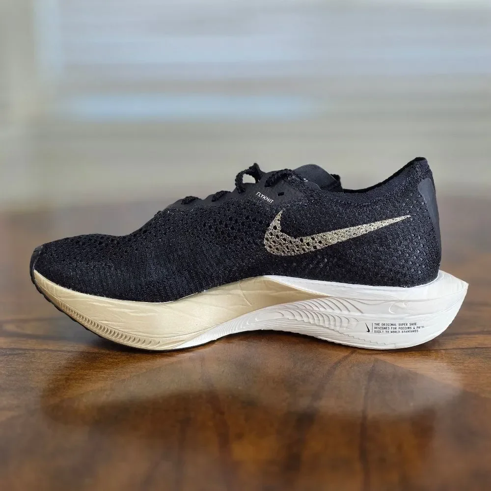 Nike ZoomX Vaporfly Next% 3 Men’s Size 9 Black Metallic Gold Grain LE DV4129-001